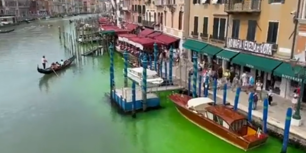 Los motivos del agua verde en venecia